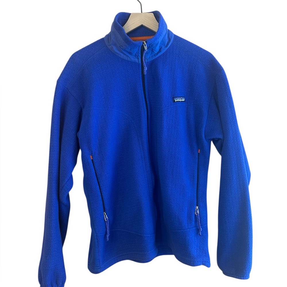 Vintage Patagonia Fleece Jacket Blue Regulator R Polartec  90s Y2K Mens Medium